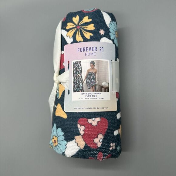 Bath Body Wrap Plus Size Mushrooms And Flowers - Picture 1 of 3